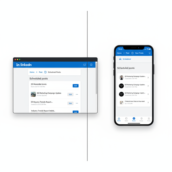 How Do I Find My Scheduled Posts on LinkedIn Web and App