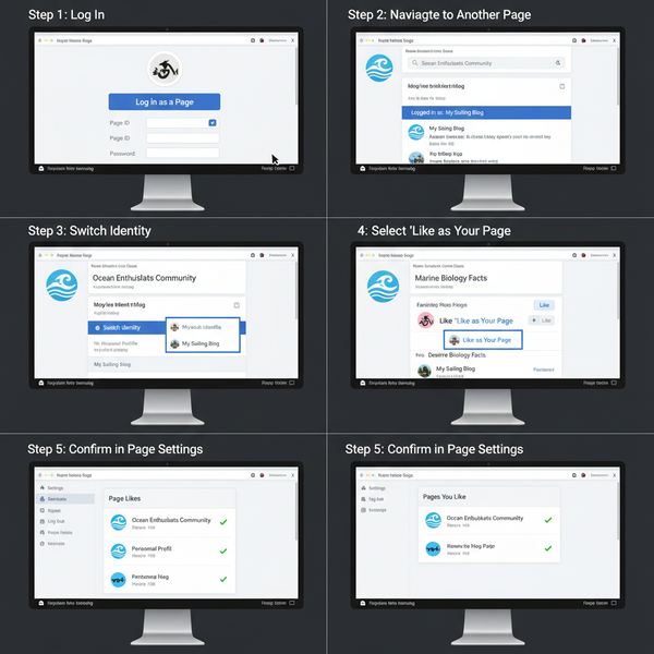 Like a Facebook Page While Logged in as Your Page