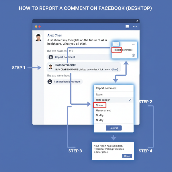 How to Report a Comment on Facebook Step by Step