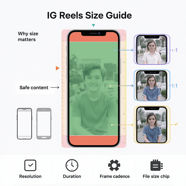 IG Reels Size Guide (2025): Dimensions, Safe Zones, Covers, and Export Settings