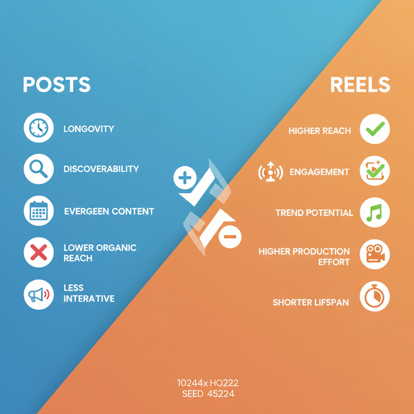Instagram Posts vs Reels Engagement Comparison