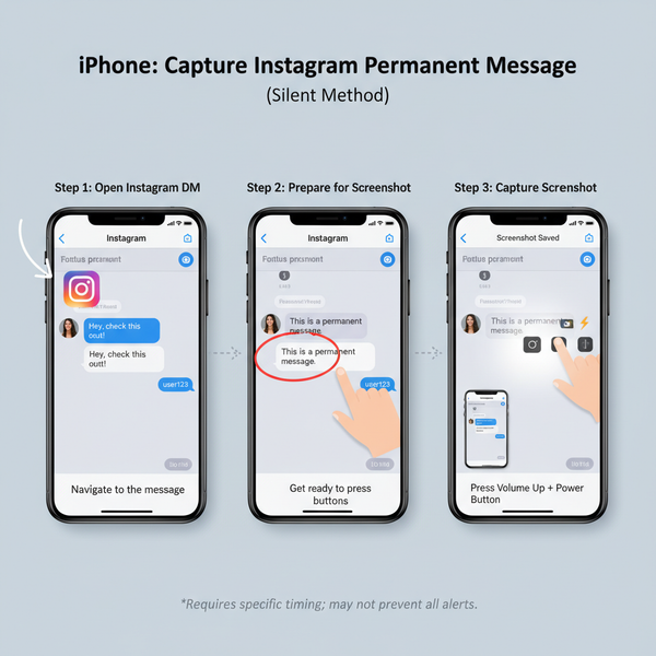 Instagram Screenshot Message Guide Without Notification