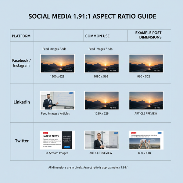 1.91 to 1 Aspect Ratio Guide for Social Media Marketing