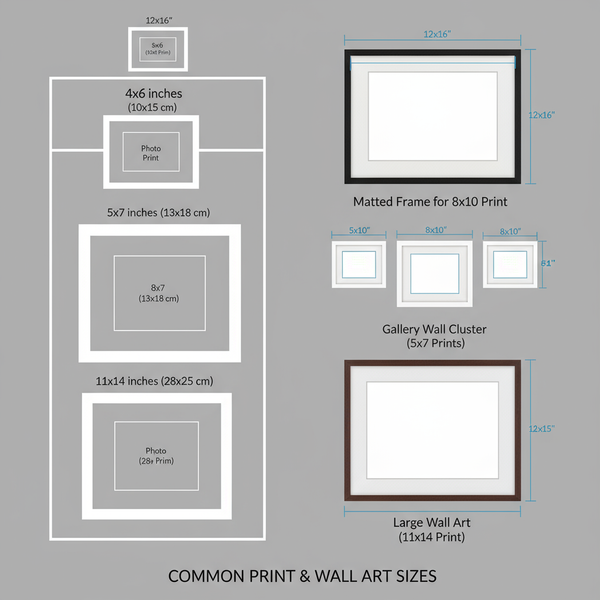 Most Common Photo Sizes for Printing and Digital Use