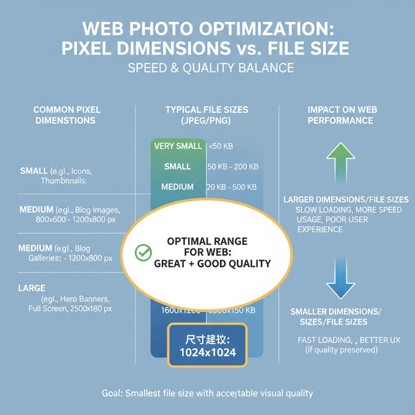 Best Web Page Photo Size for Speed and Image Quality