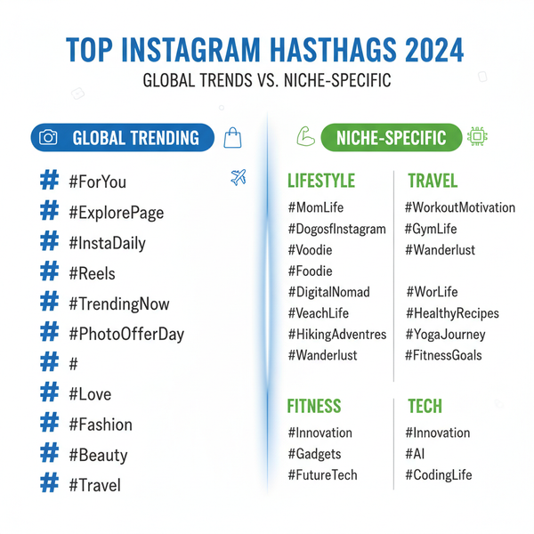 Hashtags populaires Instagram 2024 pour augmenter l’engageme