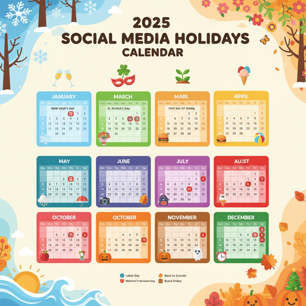 Social Media Holidays 2025 Calendar with Key Dates and Ideas
