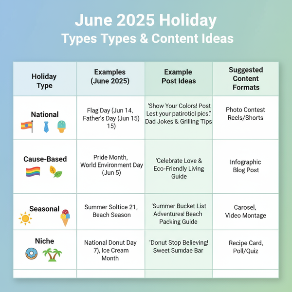 Social Media Holidays June 2025 Marketing Calendar Guide