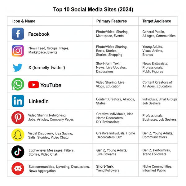 Top 10 Social Media Sites Similar to Facebook in 2024