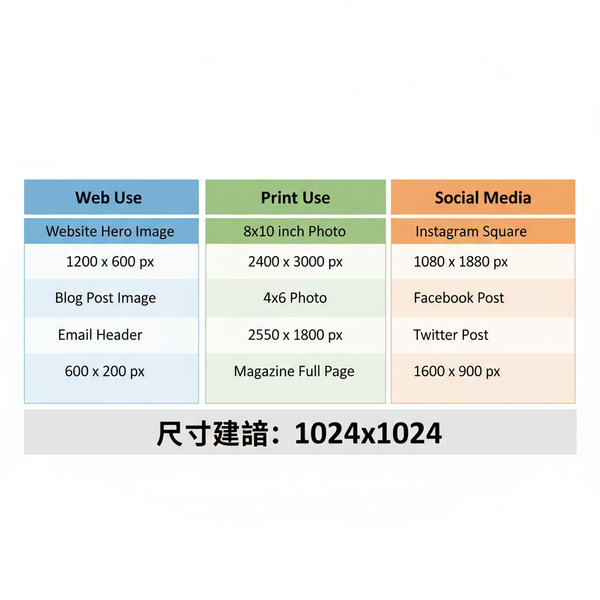 Standard Photo Pixel Sizes for Web and Print Use