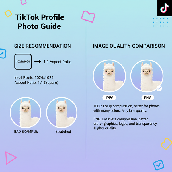 TikTok Profile Photo Size and Dimensions Guide