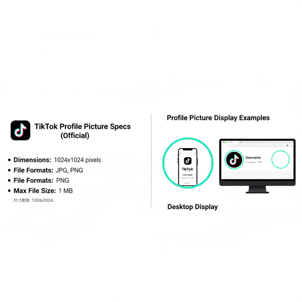 TikTok Profile Picture Size and Dimension Guide