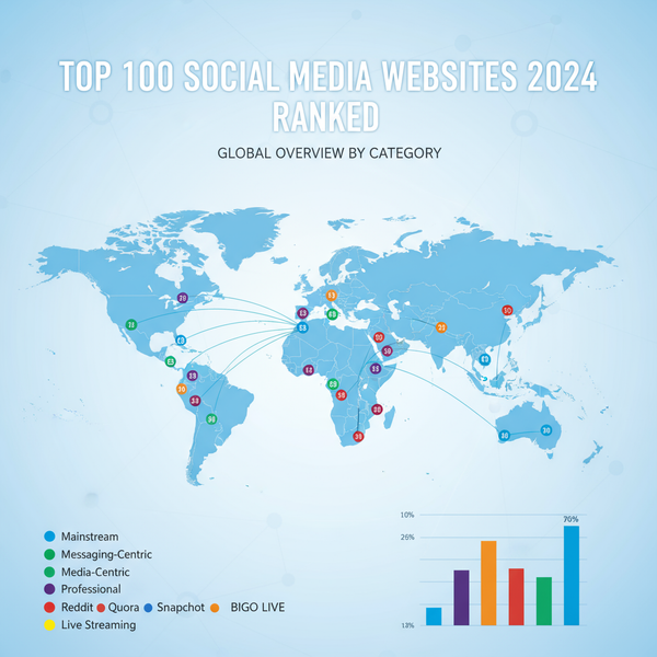 Top 100 Social Media Websites Ranked for 2024
