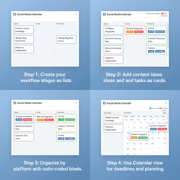 Trello Social Media Calendar Setup for Content Planning