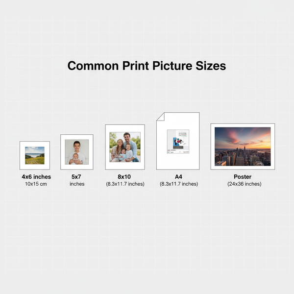 Picture Sizes Chart for Print and Digital Image Formats