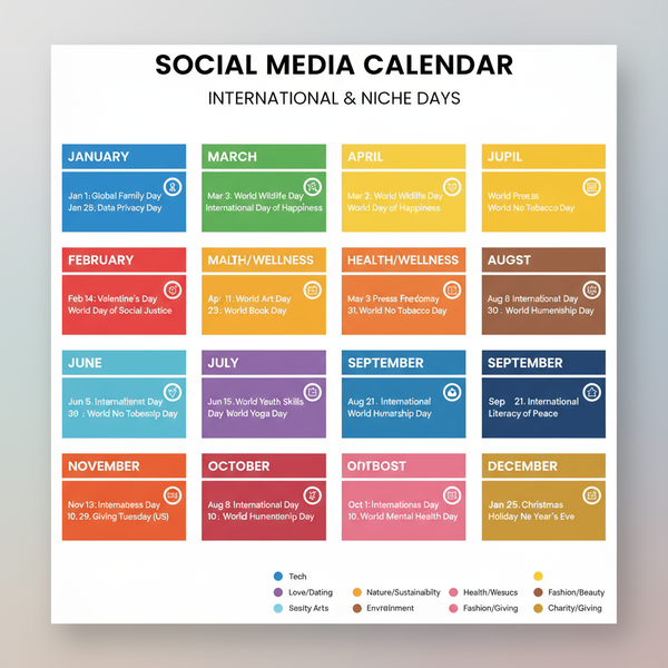 Social Media Days Calendar for Marketing Strategy