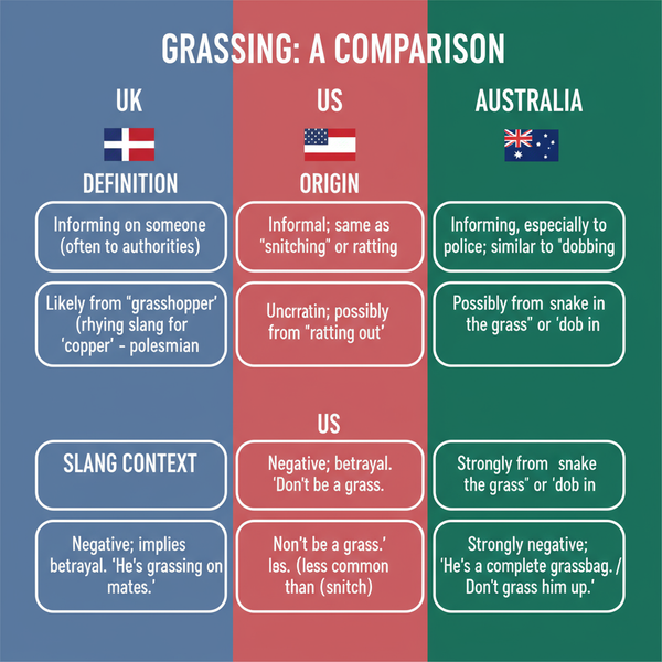What Does Grassing Mean in Slang and Everyday Language