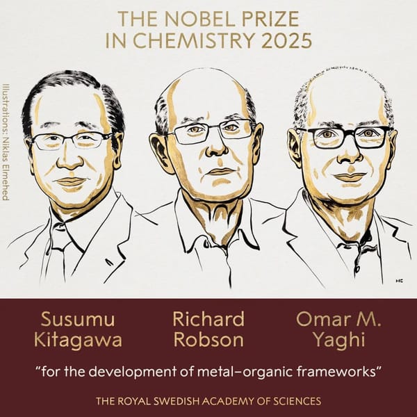 Just Announced: 2025 Nobel Prize in Chemistry — Another Win for a Japanese Scientist