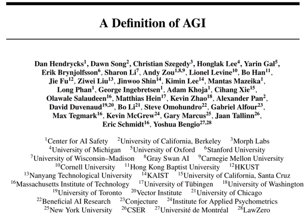 According to Bengio’s New AGI Definition, GPT-5 Has Achieved Less Than 10%