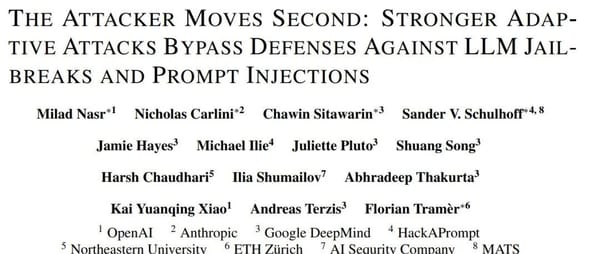 OpenAI, Anthropic, and DeepMind Joint Statement: Current LLM Safety Defenses Are Fragile