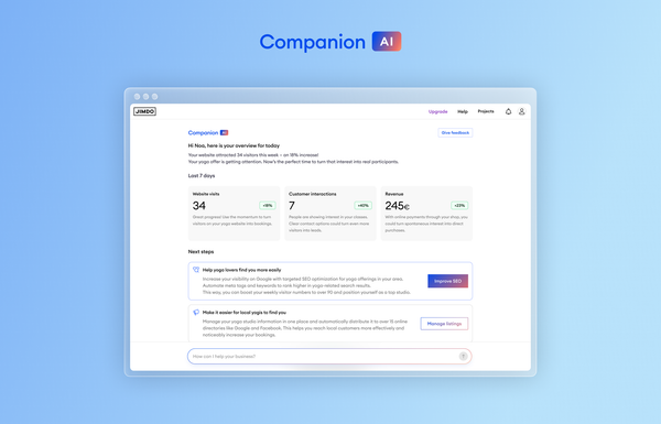 How Jimdo Uses an AI-Powered Business Assistant to Empower Solo Entrepreneurs