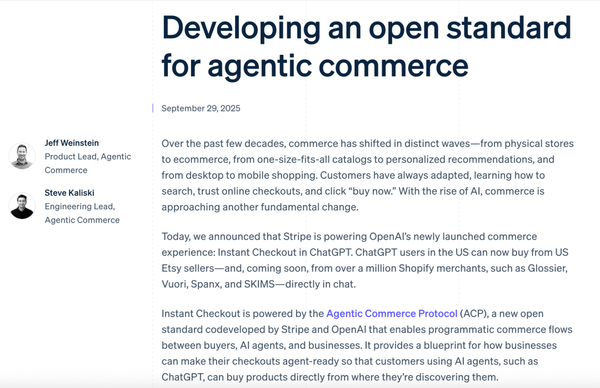 Partnering with OpenAI to Launch ACP: How Stripe Thinks About Agent Payments