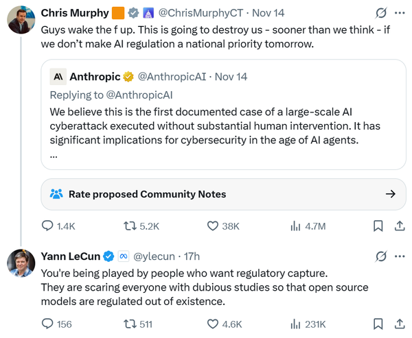 Infiltrating 30 Major Institutions, Claude Autocompletes 90%? Anthropic Questioned, Yann LeCun: They’re Using Dubious Research to Scare Everyone