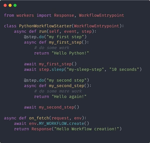 Cloudflare Workflows Adds Python Support to Boost High-Reliability AI Pipelines