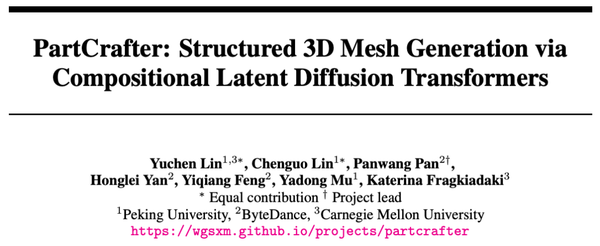 First 3D Generative Deconstruction Model PartCrafter Debuts, Gains 2K Stars on GitHub